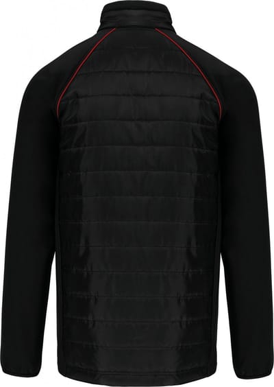 WK. Designed To Work Jas Day To Day in twee stoffen unisex WK6147 - BLACK / RED - 5XL