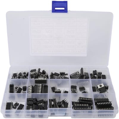 BRENZOOS - XL IC Chip Assortiment Kit 150st - Opto Coupler - Inclusief Plastic Opbergdoos - Geschikt voor Diverse Timer en Oscillator - Hoogwaardige...