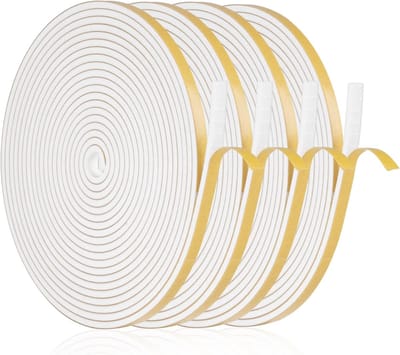 Thijox - Zelfklevende Deur- en Raamafdichting 6 mm x 3 mm - Perfect voor Geluidsisolatie, Kou- en Warmtebescherming, Geschikt voor Ramen, Deuren en Da