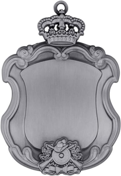 Koninklijk Bord - Decoratief Plaatje - Tuindecoratie - Graveerbaar Voor- en Achterkant - 123 x 89.5 mm - Zilver Oud Zilver