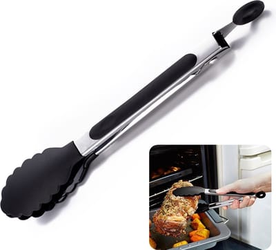 keukentang, roestvrij staal, vleestang & tang, keuken om te koken, 23 cm , keukentang, set van 2 keukentangen.