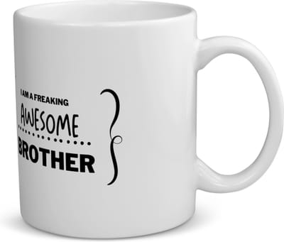 Akyol - i am a freaking awesome brother koffiemok - theemok - Broer - geweldige broer - liefste broer - verjaardag - cadeau - kado - bedankje - geschenk - 350 ML inhoud