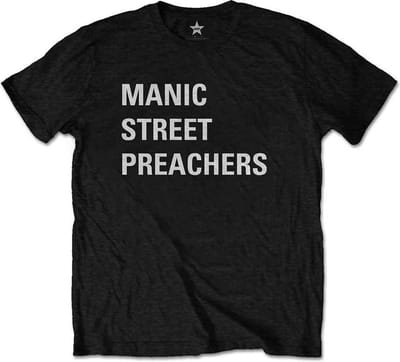 Manic Street Preachers - Block Logo Heren T-shirt - S - Zwart