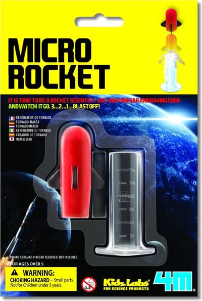 4M Wetenschap En Spel - Lanceer Je Eigen Micro Raket - Mini Versie - KidzLabs - 5 Jaar