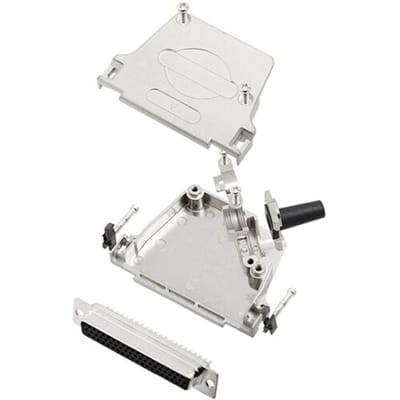 TRU COMPONENTS TCD45ZF37HDS62K 7709916 D-sub female connectorset 45 ° Aantal polen: 62 Soldeerkelk 1 stuk(s)