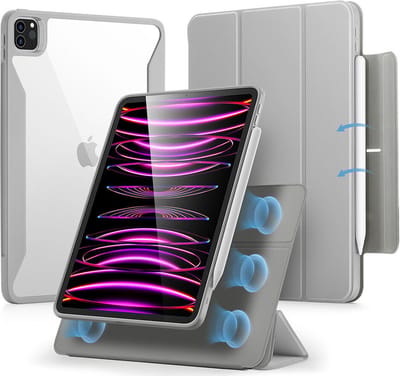 ESR Rebound Hybrid 360 Hoes Grijs Geschikt voor Apple iPad Pro 12.9 (2022 / 2021)