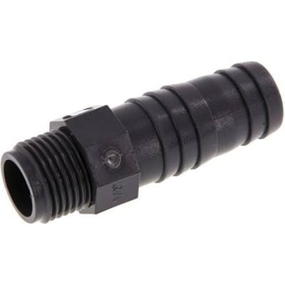20 mm & G1/2'' PVC-U Slangpilaar buitendraad 70mm EN 1452-3 [5 Stuks]