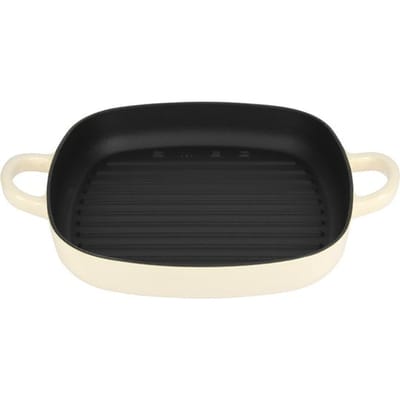 Smeg - Gietijzeren Grillpan - Crème - 26 x 26 cm - Geschikt voor Inductie