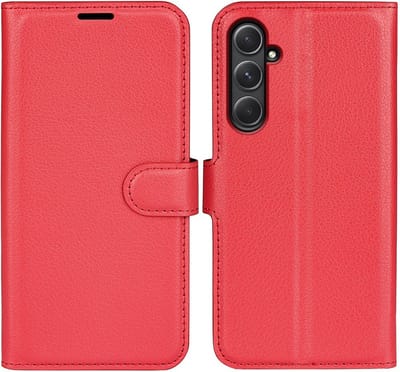 Coverup Hoesje - Geschikt voor Samsung Galaxy A55 Hoesje - Coverup Book Case - Rood