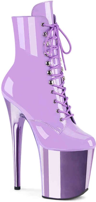 Pleaser - FLAMINGO-1020 Plateau Laarzen, Paaldans schoenen - US 5 - 35 Shoes - Paars