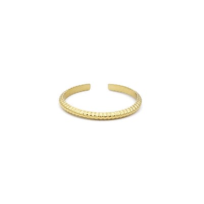 Mint15 Verstelbare ring gevlochten 'Braided' - Goudkleur RVS/Stainless Steel