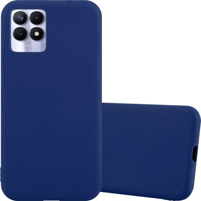 Cadorabo Hoesje geschikt voor Realme 8i / Narzo 50 4G in CANDY DONKER BLAUW - Beschermhoes gemaakt van flexibel TPU silicone Case Cover