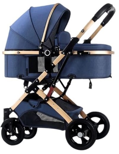 2 in 1 converterbare kinderwagen met schokabsorberende functie voor pasgeborenen en peuters