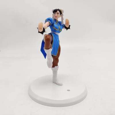 Street Fighter Kung Fu Chun-Li Actiefiguur Spel Anime Perifere Collectie Model Speelgoed Ornamenten Vinyl Poppetje Cadeau No Box blue