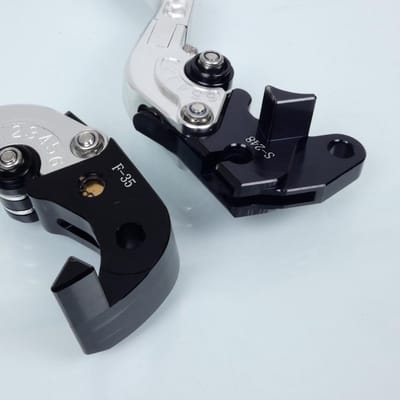 Levier frein droit Sifam pour Moto Suzuki 750 Gsx-R 2004 à 2005 alu CNC noir et gris / paire Neuf