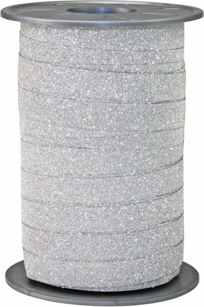 Krullint Glitter Zilver – Cadeaulint - 10mm