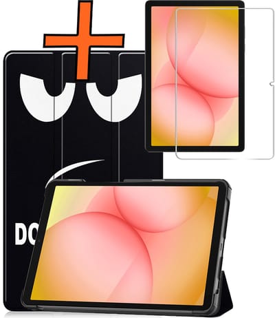 Hoesje - Geschikt voor Samsung Galaxy Tab A11 Plus - Met Screenprotector - Trifold Bookcase - Hard Cover - Hardcover Book Case - Tablet Hoes - Don't Touch Me