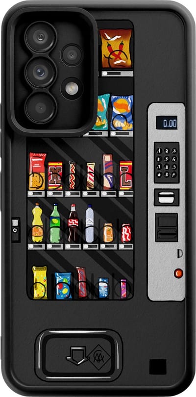 Casimoda® hoesje - Geschikt voor Samsung Galaxy A52 5G - Snoepautomaat - Zwart TPU Backcover - Snoep - Zwart