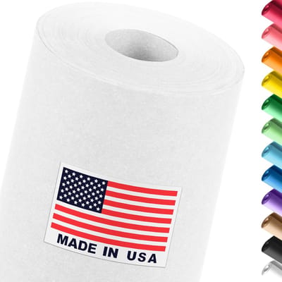Bouwpapier Rol - Kraft Papier - Kunst en Ambachten - Zwaar 20 kg dik - 18 x 1100 inch - Wit