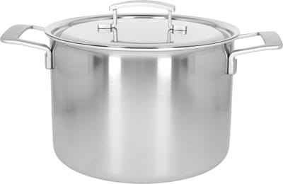 Demeyere Industry 5 Kookpan/Soeppan met deksel - 24cm / 8l - 5-laags RVS - Silvinox