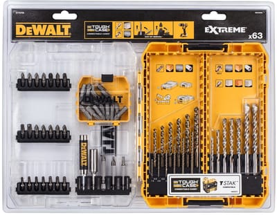 DeWalt 63-delige Betonboren EXTREME en HSS-G Metaalboren EXTREME 2 TOUGH CASE