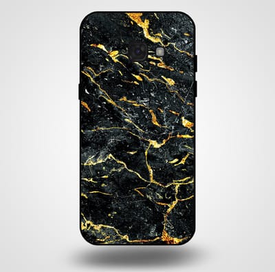 Smartphonica Telefoonhoesje voor Samsung Galaxy A5 2017 met marmer opdruk - TPU backcover case marble design - Goud Zwart geschikt voor Samsung Galaxy A5 2017