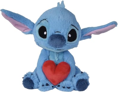 Stitch met Hartje Disney Pluche Knuffel 25 cm