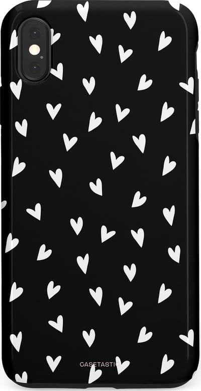 Casetastic Hoesje Geschikt voor Apple iPhone Xs Max - Stijlvolle Beschermende Duo-layer Case - Stippen Hart
