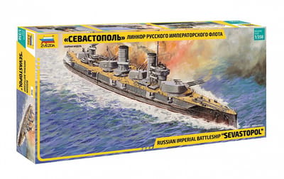 Zvezda Modelbouwpakket Schepen - 9040 Russische Keizerlijke Marine Slagschip Sevastopol - Slagschip Gangut-klasse Plastic - 1:350 - Modelbouw