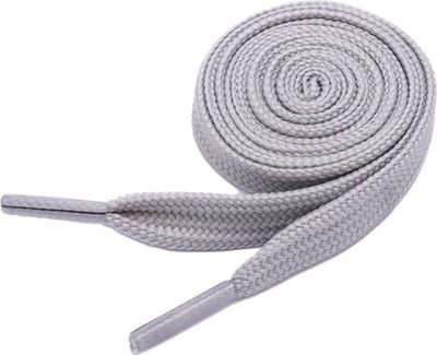 Schoenveters - Veters - Sneakerveters - Fat Laces - Plat - Grijs - Veterlengte 130 cm – Breedte 10 mm