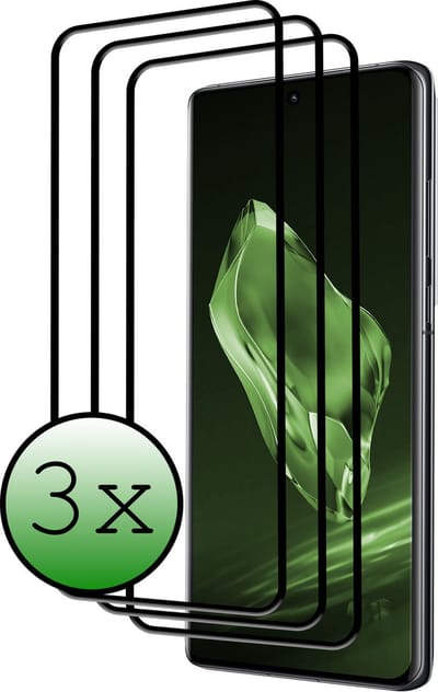Screenprotector - 3 Stuks Geschikt voor OnePlus 12 - Full Cover - Beschermglas - Gehard Glas - Tempered Glass - Screen Protector