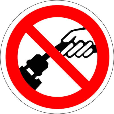 Verboden aan kabel te trekken bord - kunststof 100 mm