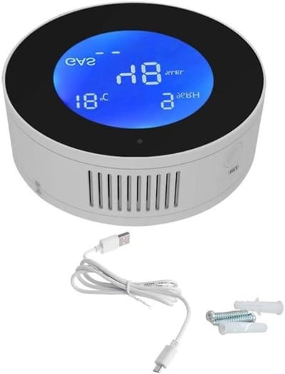 Gaslek Detector - Lekdetector App - Veiligheid Thuis - Wifi App Meldingen - 10 x 10 x 3.4mm - Wit
