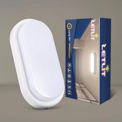 LED Plafondlamp Ovaal 12W - Vochtige Ruimtes Verlichting met IP54