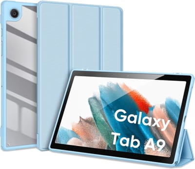 Dux Ducis - Tablet hoes geschikt voor Samsung Galaxy Tab A9 (2023) - Toby Series - Auto Sleep/Wake functie - Tri-Fold Book Case - 8.7 inch - Licht Blauw