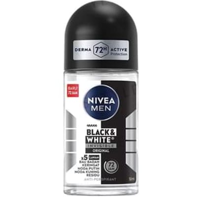 Déodorant Antiperspirant Nivea Noir Blanc Invisible Original 50ml pour Homme Roll-On & [Expédié à l'étranger]