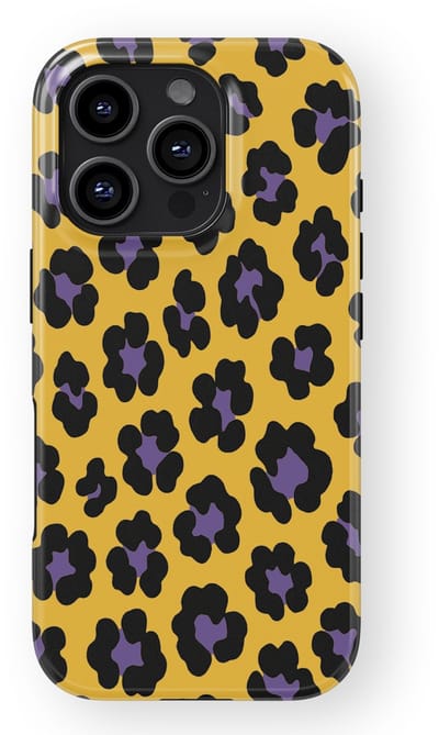 DripCase Luipaard Hoesje geschikt voor iPhone 16 Pro | Backcover met Mag | Hoesje met Dierenprint geschikt voor iPhone 16 Pro Wild Electric