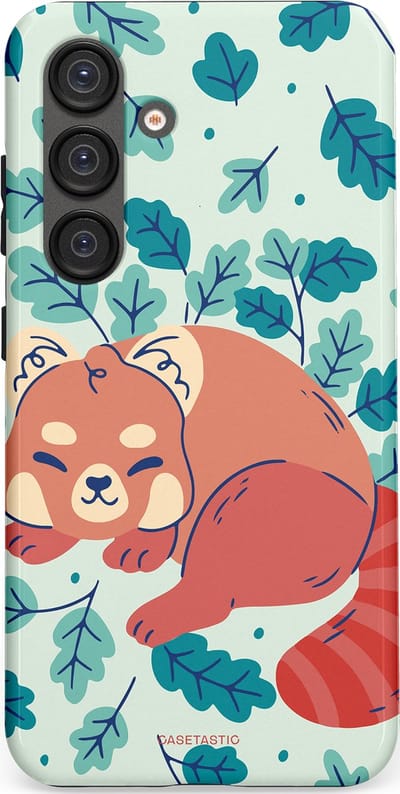 Casetastic Hoesje Geschikt voor Samsung S25 - Stijlvolle Beschermende Duo-layer Case - Rode panda avonturen