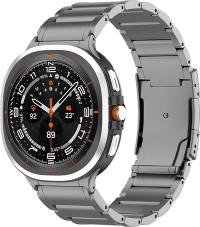 Strap-it Titanium schakel band - geschikt voor Samsung Galaxy Watch Ultra 2 (2026) / Ultra (2024/2025) - grafiet