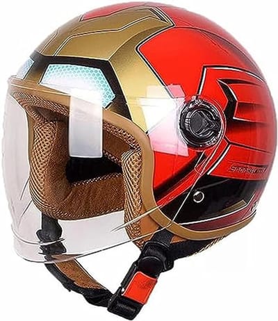 Kinderen Motorhelm voor Jongens en Meisjes | Jethelm met Vizier voor Scooter en Bromfiets | Fietshelm 50-58CM