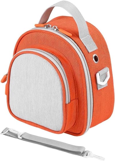 Draagtas audiospeler - Opbergtas accessoires - Veilig vervoeren - Waterdicht en schokbestendig - 18.5 x 16.5 cm - Oranje