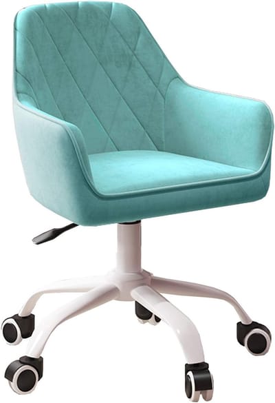 Draaibare Bureau Stoel - Ergonomische Stoel - Thuiswerken Kantoor - Lumbale Ondersteuning - 1 kg - Blauw