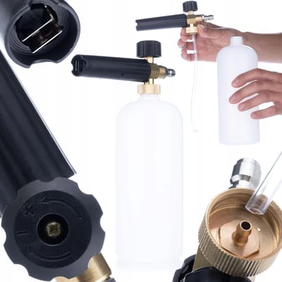 Rosfix Spuitpistool Vervanging - Schuimpistool 1L Set, 5 Spuitmonds 1/4" - M22, 200 Bar - Geschikt voor Kärcher