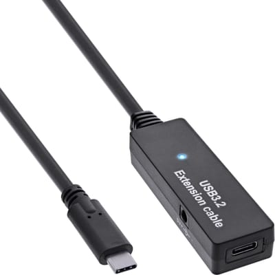 InLine USB-C actieve verlengkabel | USB3.0 5 Gbps | 5 meter