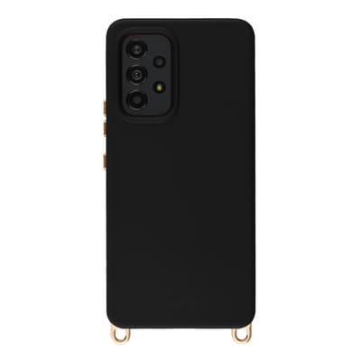 Selencia Hoesje - Geschikt voor Samsung Galaxy A53 - Rivièra Backcover met Magnetische Ring met afneembare haakjes - Velvet Black