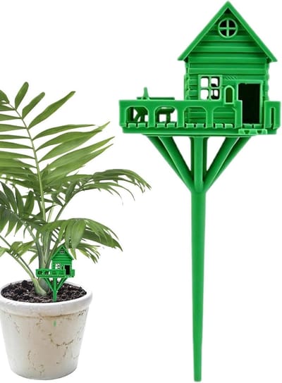 Miniatuur Huisje - Boomhut Decor - Tuin Decoratie - 3D Geprint - 18 cm Hoog - Groen