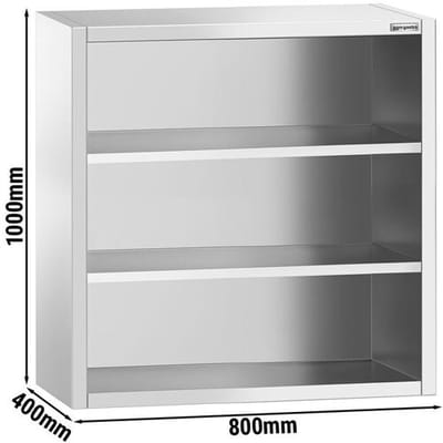 GGM Gastro Edelstahl Wandhängeschrank PREMIUM - 800x400mm - ohne Schiebetür - 1000mm hoch