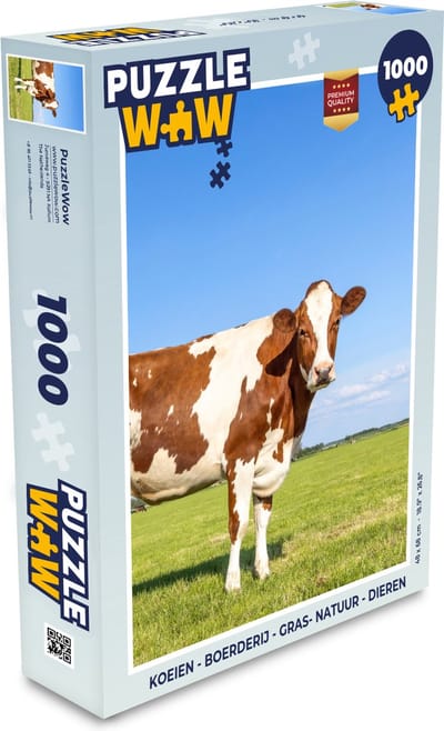 Puzzel Koeien - Boerderij - Gras- Natuur - Dieren - Legpuzzel - Puzzel 1000 stukjes volwassenen