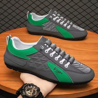 Nieuwe Koreaanse Stijl Mode Casual Sportschoenen Zachte Zool Ademende Schoenen Heren Lichtgewicht Instappers Forrest Gump Schoenen 44 gray