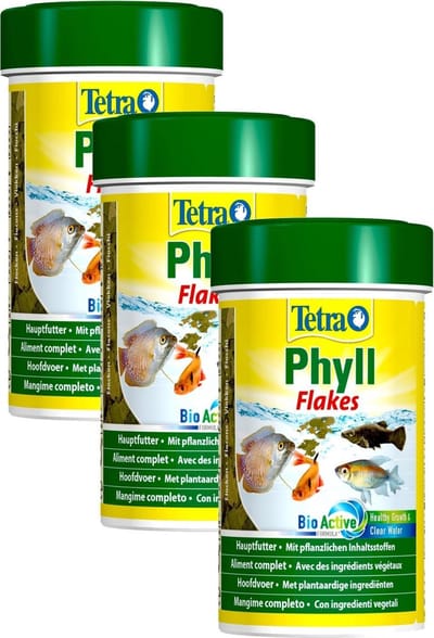 Tetra Phyll Visvoer Vlokken - Vissenvoer - 3 x 100 ml